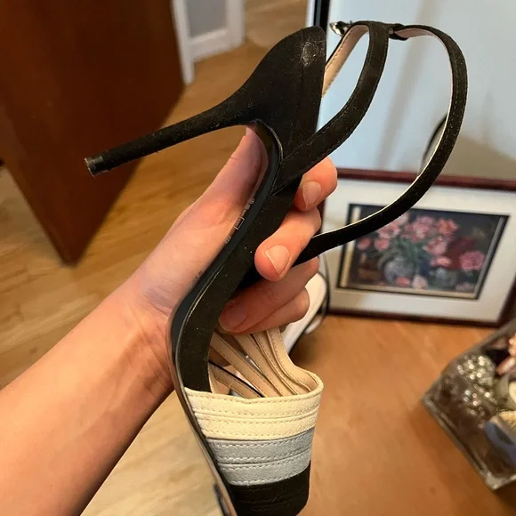 Zara Black and White Women's Sandals - Picture 8 of 10